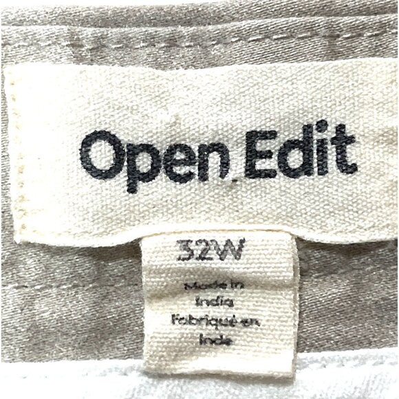 Mens Open Edit Beige Cotton-Blend Shorts 32W Casual Fit 74L - Picture 3 of 8